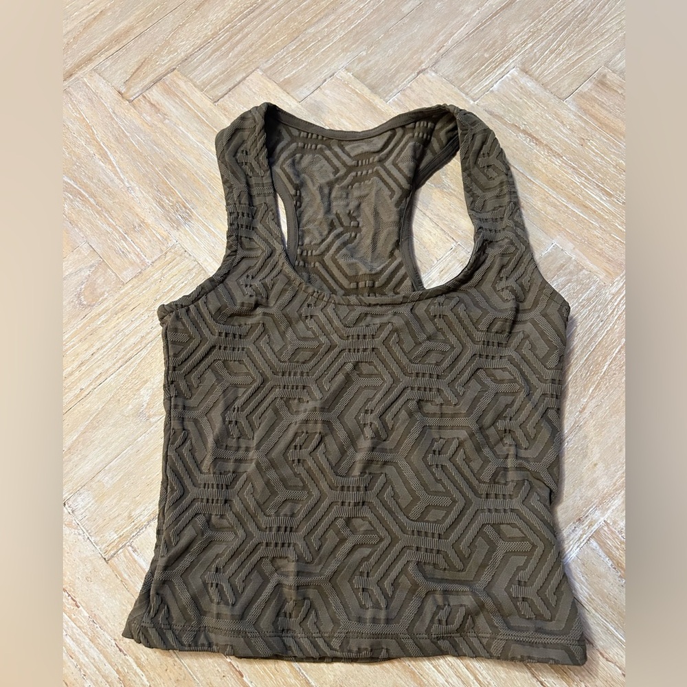 DEVON WINDSOR Olive Workout Top Small NWOT